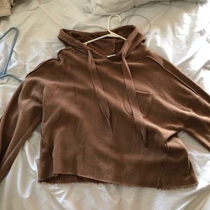 Oversized cropped hoodie